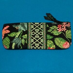 Vera Bradley Botanica Floral Zip Makeup Bag 9”x4”